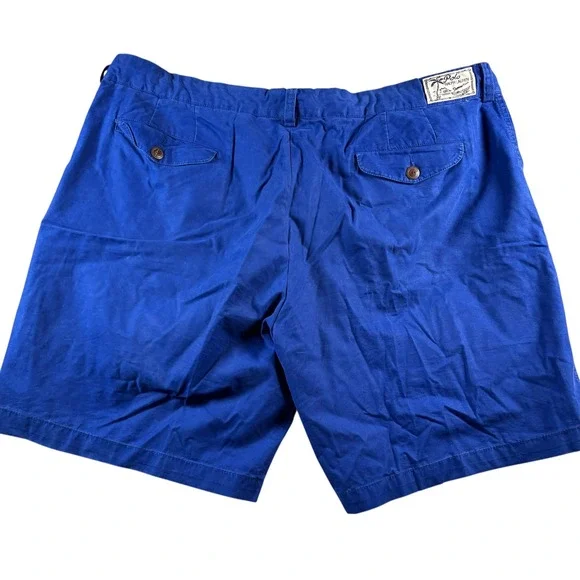 Polo Ralph Lauren Mens Blue Chino Shorts Sz 42 Cotton Summer Vacation Old Money - Picture 3 of 10